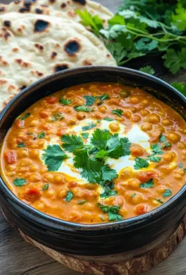 Kichererbsen-Curry mit Naan Brot