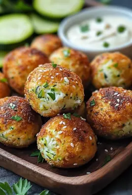 Knusprige Zucchini-Feta-Bällchen aus dem Ofen genießen!