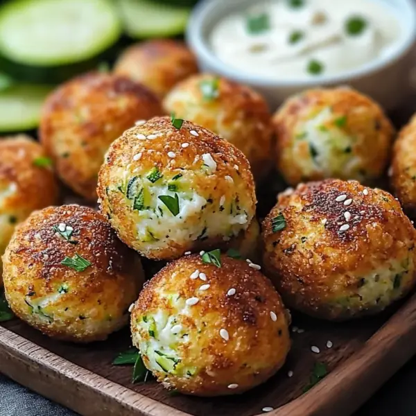 Knusprige Zucchini-Feta-Bällchen aus dem Ofen genießen!