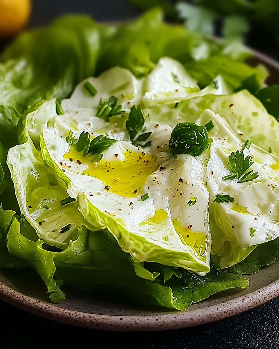 Kopfsalat mit Omas Sahne-Zitronen-Dressing