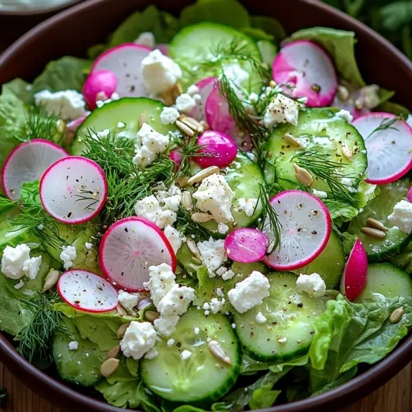 Leichter Frühlingssalat mit Radieschen & Joghurt-Dressing