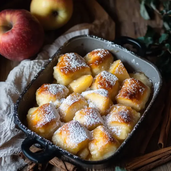 Luftige Buchteln mit Apfelfüllung