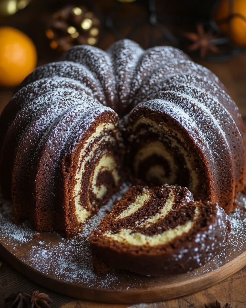 Marmor-Lebkuchen-Gugelhupf 24 Marmor-Lebkuchen-Gugelhupf