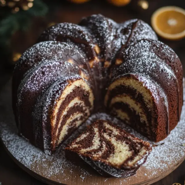 Marmor-Lebkuchen-Gugelhupf