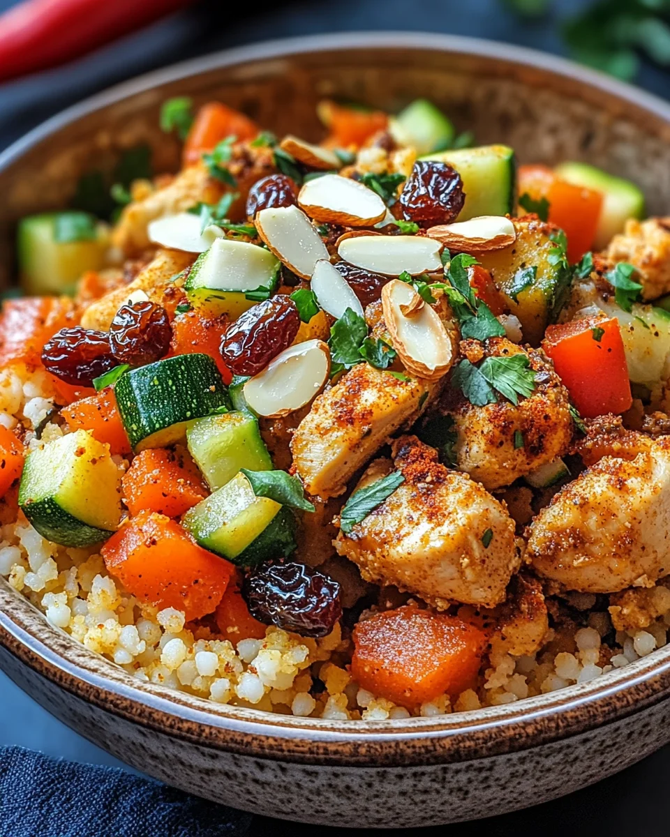 Marokkanische Hühner-Couscous-Schüssel 23 Marokkanische