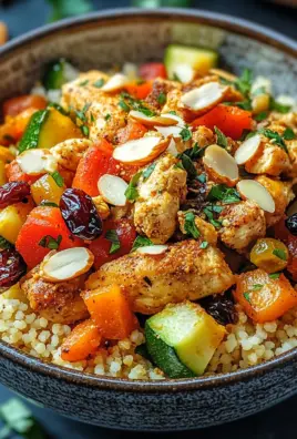 Marokkanische Hühner-Couscous-Schüssel