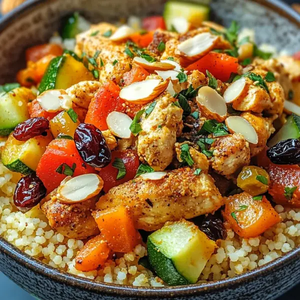 Marokkanische Hühner-Couscous-Schüssel