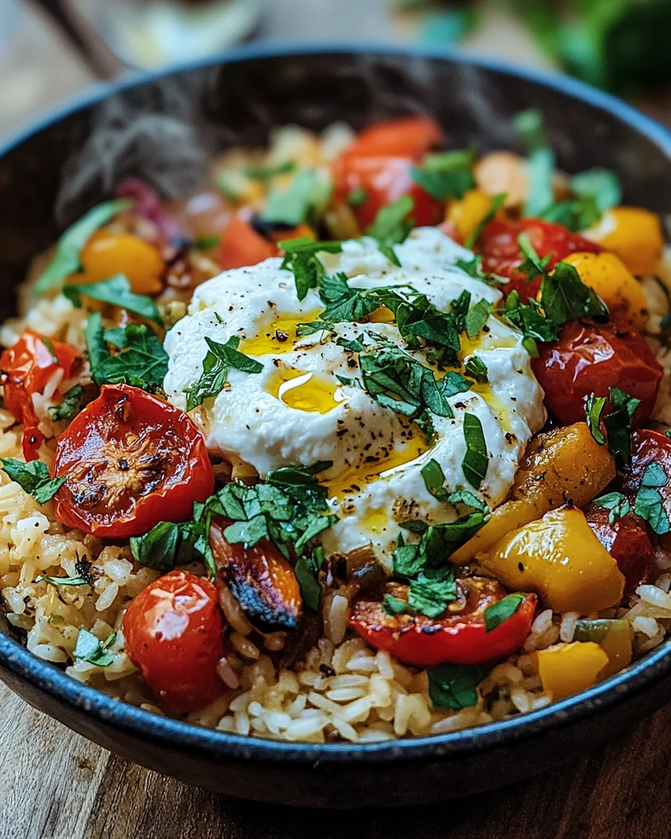 Mediterrane Reispfanne mit Burrata 29 Mediterrane Reispfanne mit Burrata