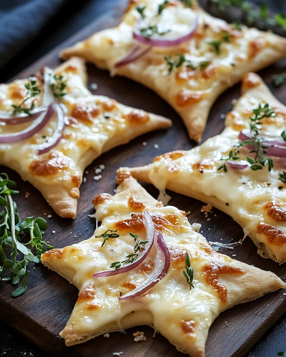 Mini-Flammkuchen-Sterne