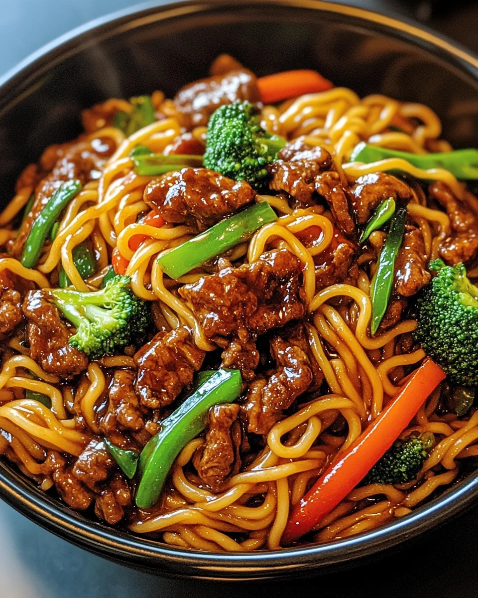 Mongolisches Rindfleisch Chow Mein 20 Mongolisches