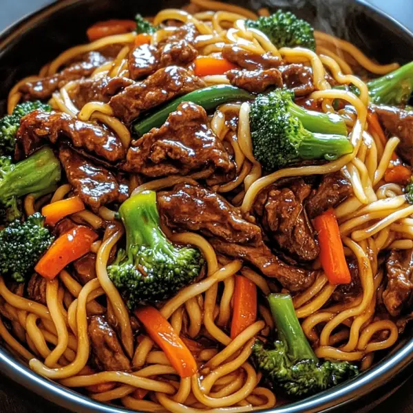 Mongolisches Rindfleisch Chow Mein