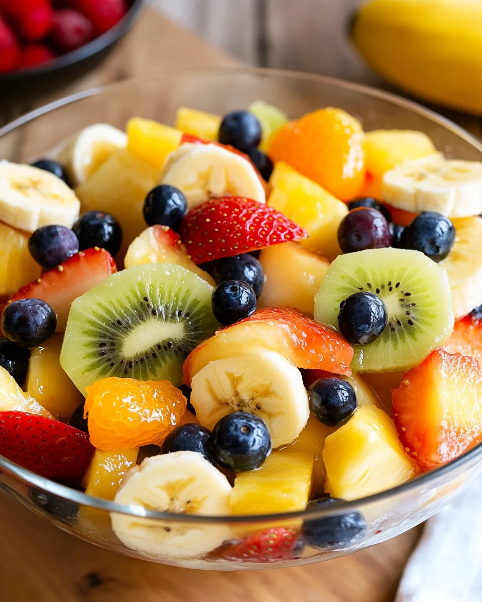 Obstsalat mit klassischem Dressing