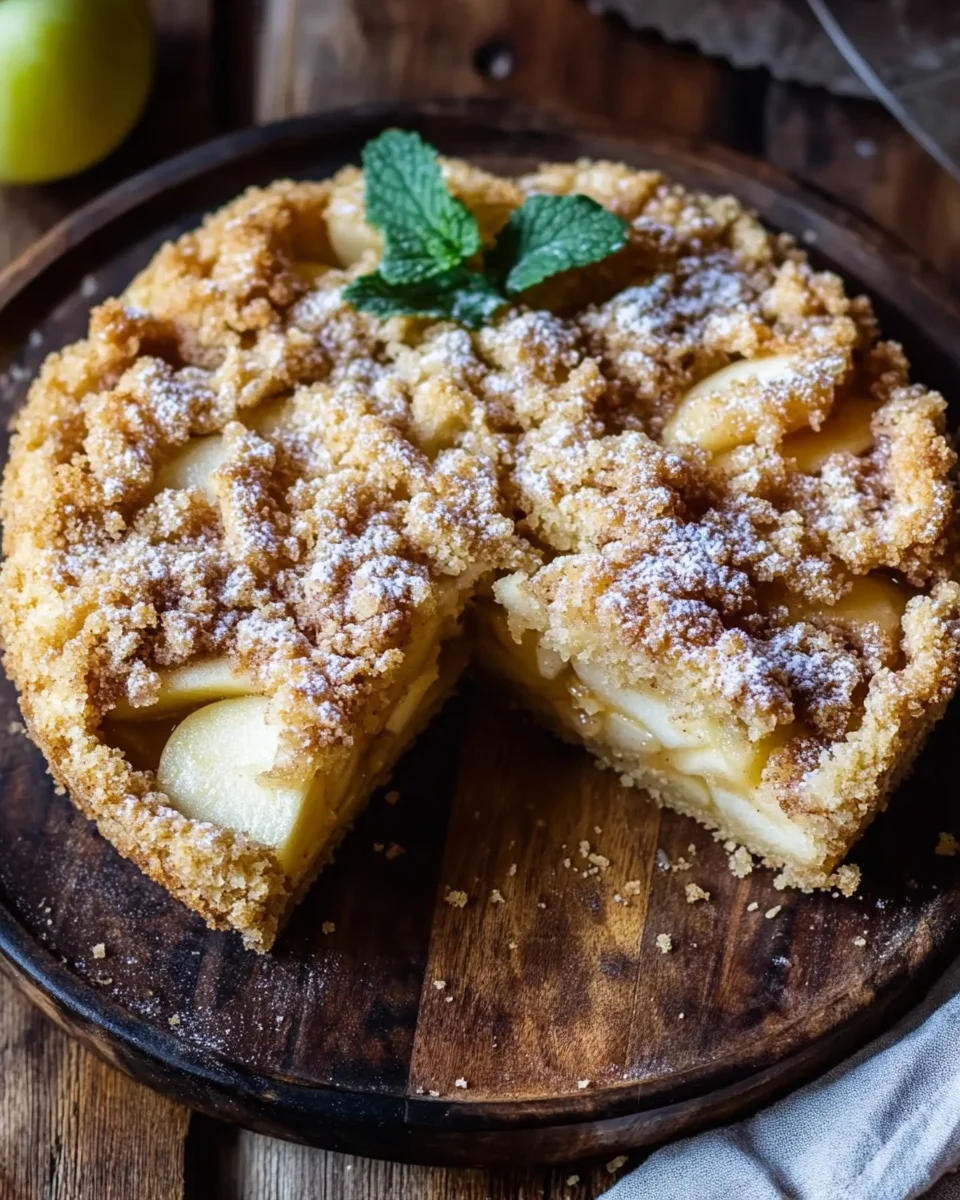 Omas blitzschneller Apfelkompott-Streuselkuchen