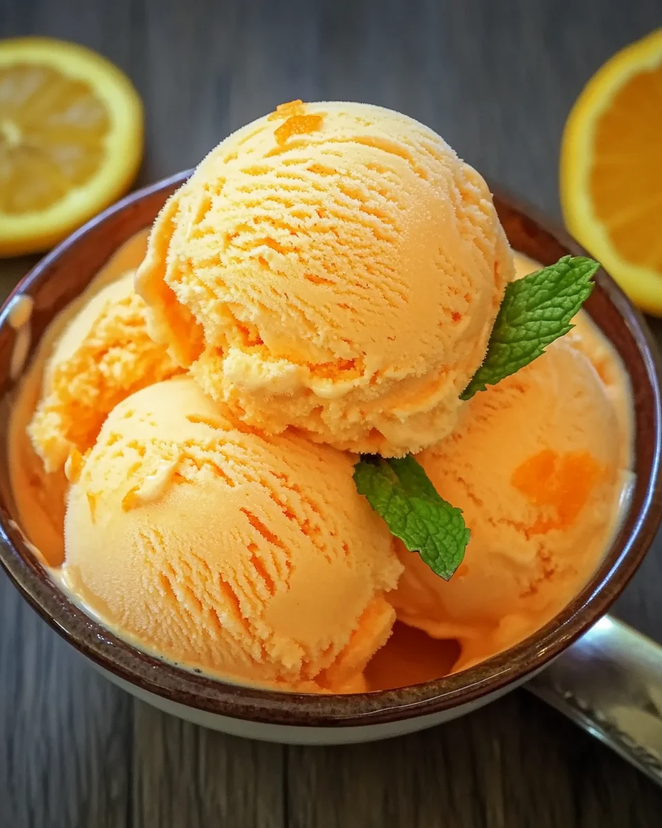 Orangeneis ohne Eismaschine Rezept