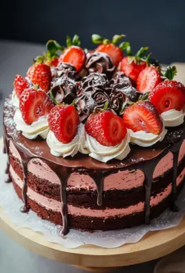 Saftige Erdbeer-Schoko-Torte