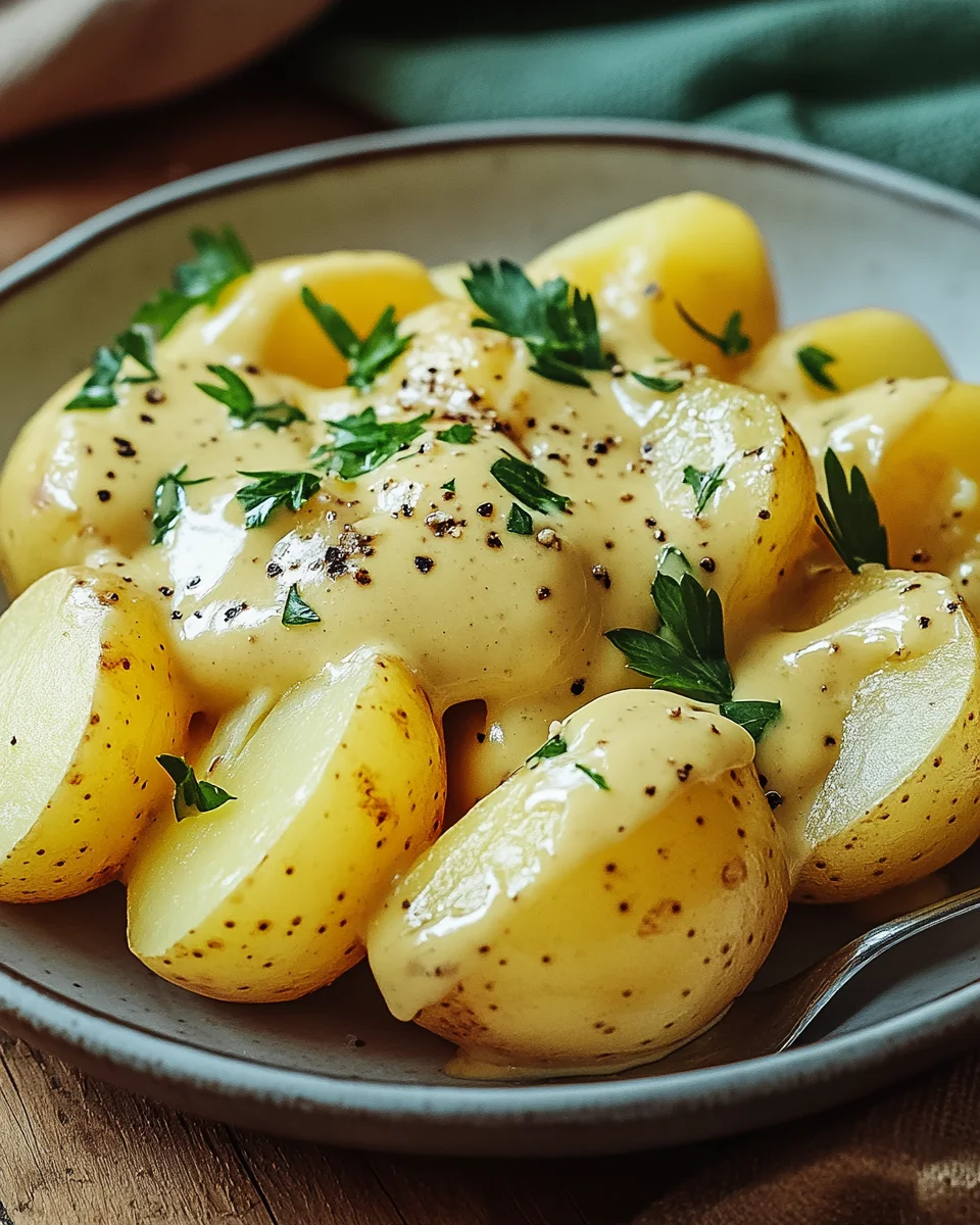 Senfsauce mit Salzkartoffeln