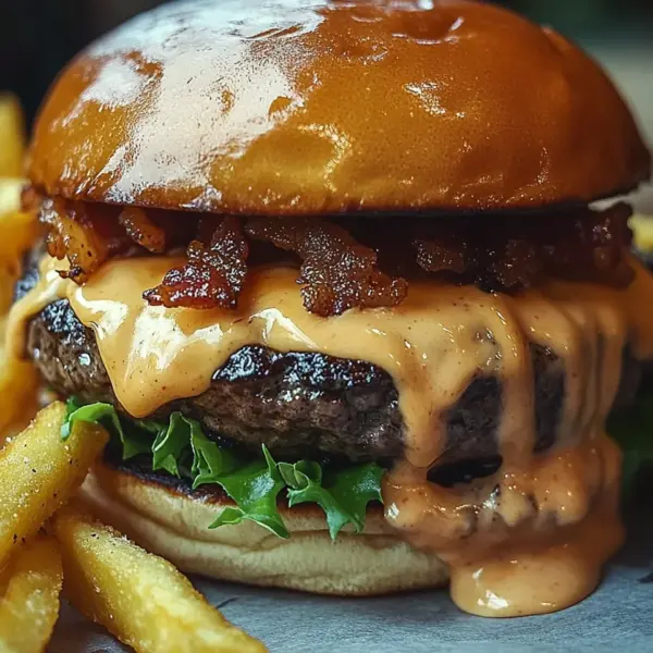 Smash-Burger mit Baconnaise-Soße