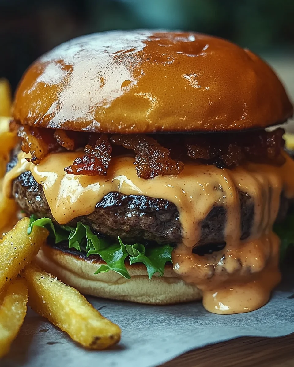 Smash-Burger mit Baconnaise-Soße