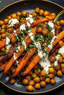 Spicy Maple-Roasted Carrots with Crispy Chickpeas and Yogurt Sauce 21 Spicy Maple-Roasted Carrots with Crispy Chickpeas and Yogurt Sauce