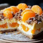 Streuselquarkkuchen mit Mandarinen