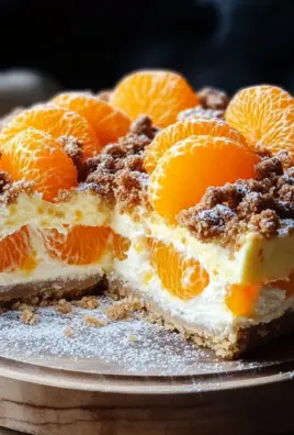 Streuselquarkkuchen mit Mandarinen