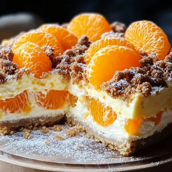Streuselquarkkuchen mit Mandarinen