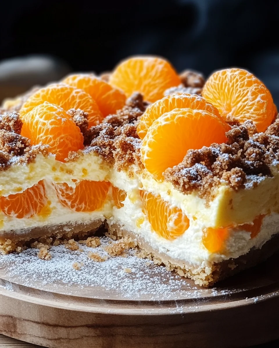 Streuselquarkkuchen mit Mandarinen