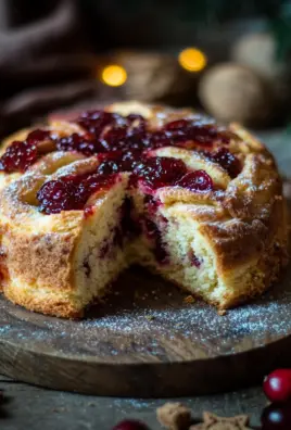 Winterlicher Spekulatius-Hefekuchen mit Marmelade