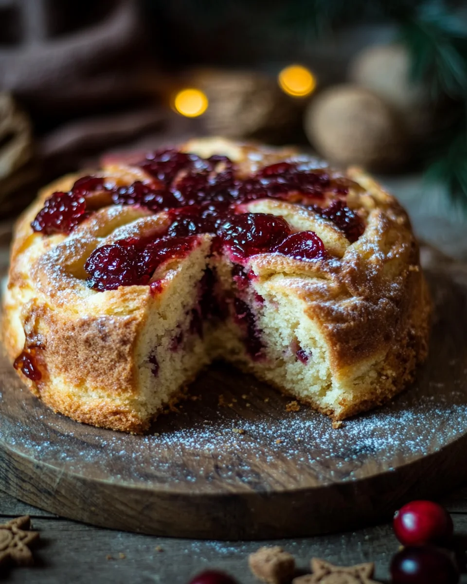 Winterlicher Spekulatius-Hefekuchen mit Marmelade