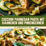 Zucchini Parmesan Pasta mit Hähnchen und Pinienkernen 20 Pinterest Hidden Image