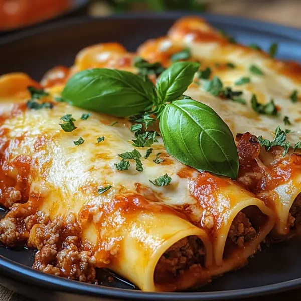Cannelloni mit Rindfleisch und Käse