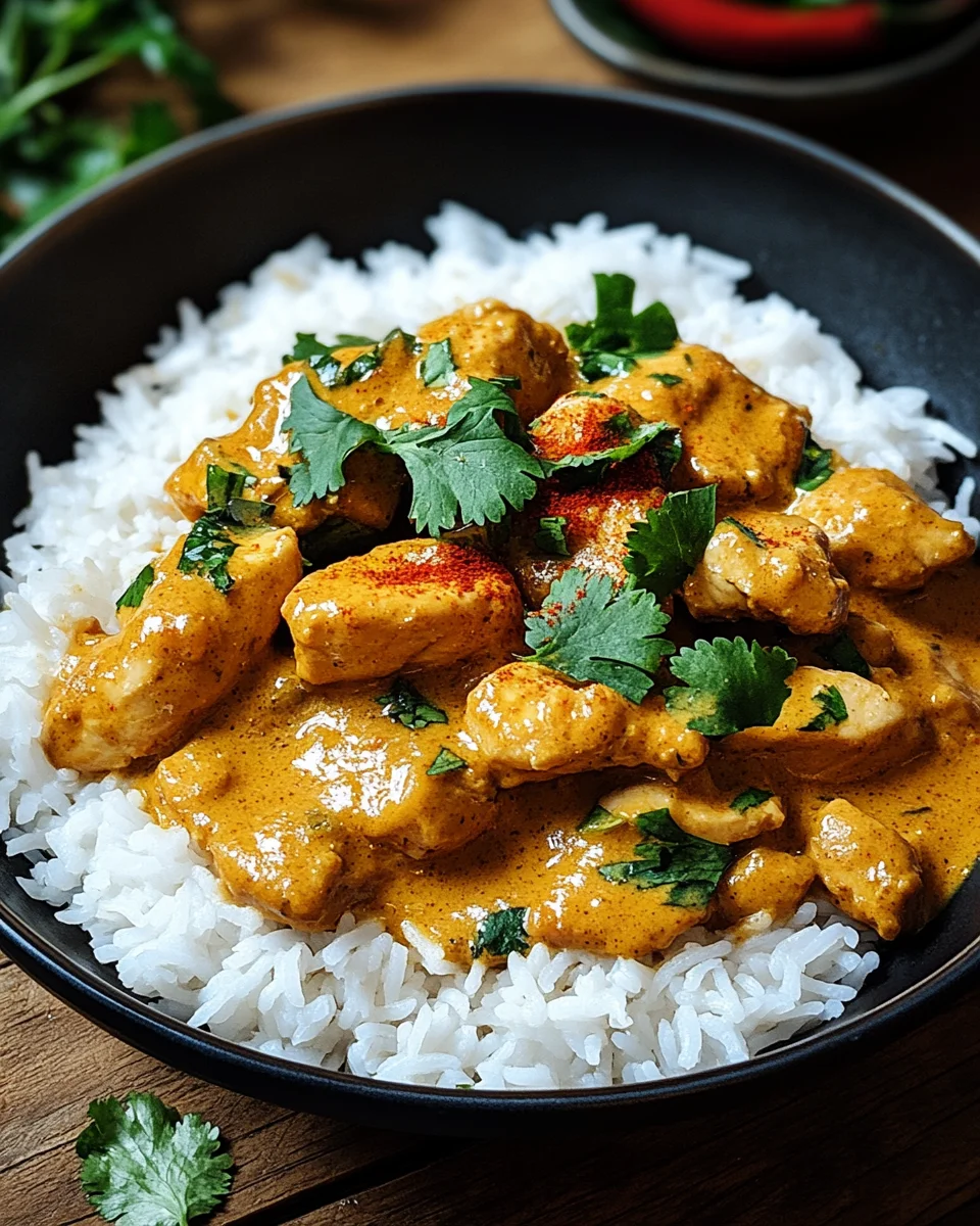 Curry-Geschnetzeltes mit Reis