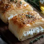 Feta im Bl&auml;tterteig mit Sesam und Thymian