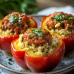 Gef&uuml;llte Paprika mit Hackfleisch und Reis