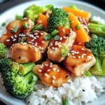 H&auml;hnchen-Teriyaki mit Brokkoli und Reis