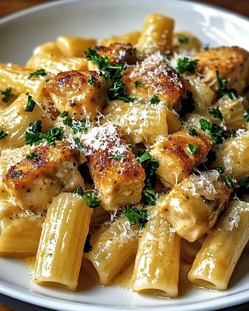 Knoblauchbutter-Hähnchen mit Rigatoni und Parmesan 23 Knoblauchbutter-Hähnchen mit Rigatoni und Parmesan