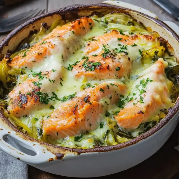 Lachs-Spitzkohl-Auflauf