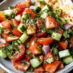 Libanesischer Tomaten Pita Salat