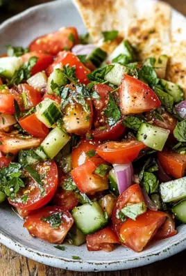 Libanesischer Tomaten Pita Salat