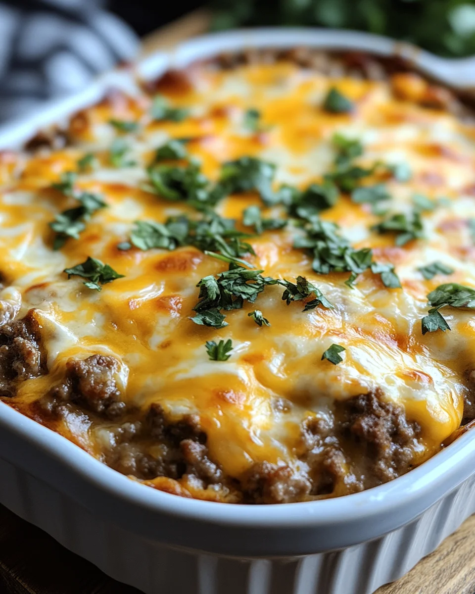 Low Carb Cheeseburger-Auflauf 18 Low