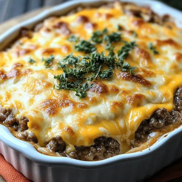 Low Carb Cheeseburger-Auflauf