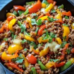 Low Carb Paprikapfanne mit Hackfleisch