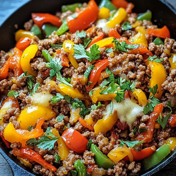 Low Carb Paprikapfanne mit Hackfleisch