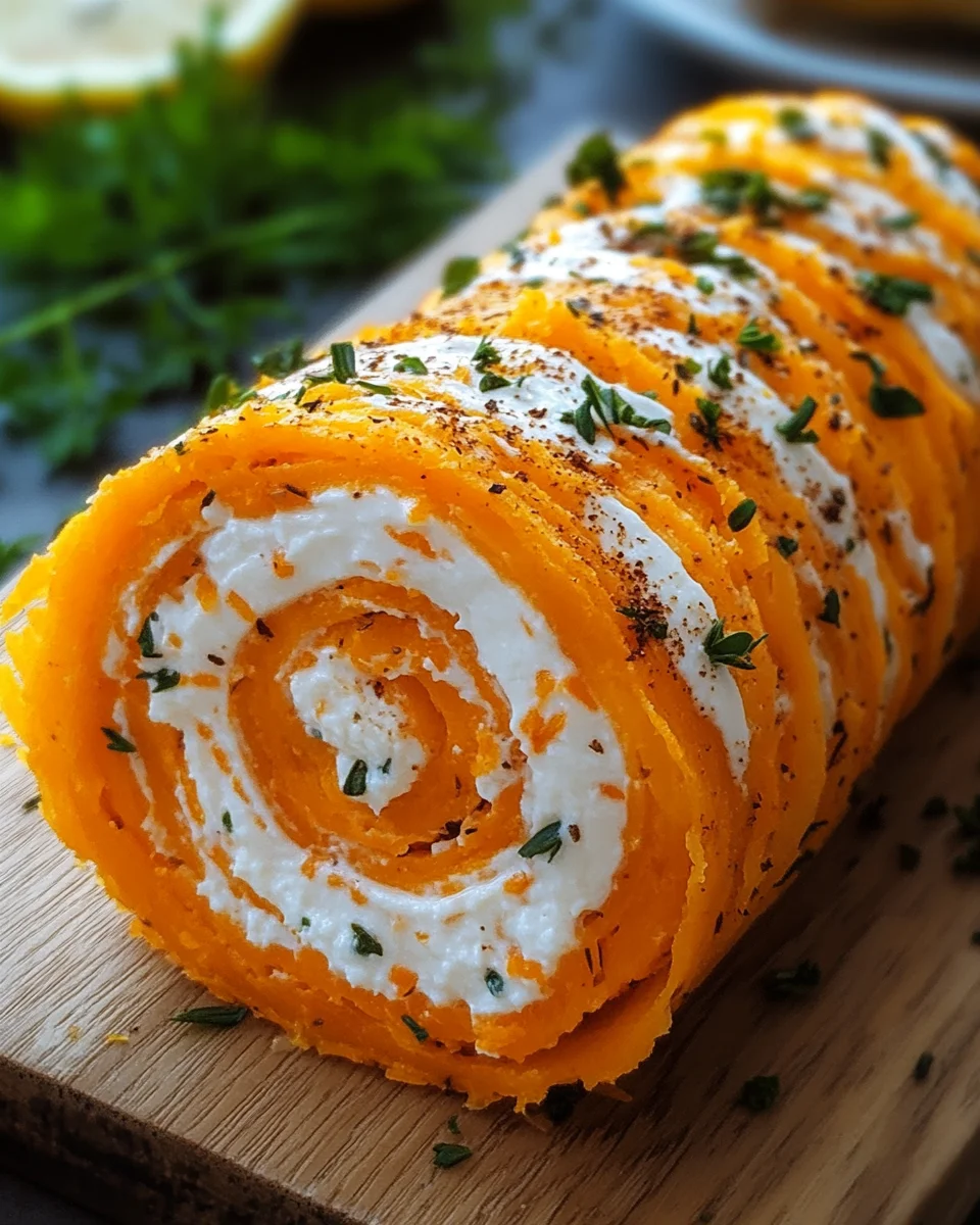 Möhrenrolle mit Frischkäse