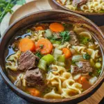 Nudelsuppe mit Rindfleisch