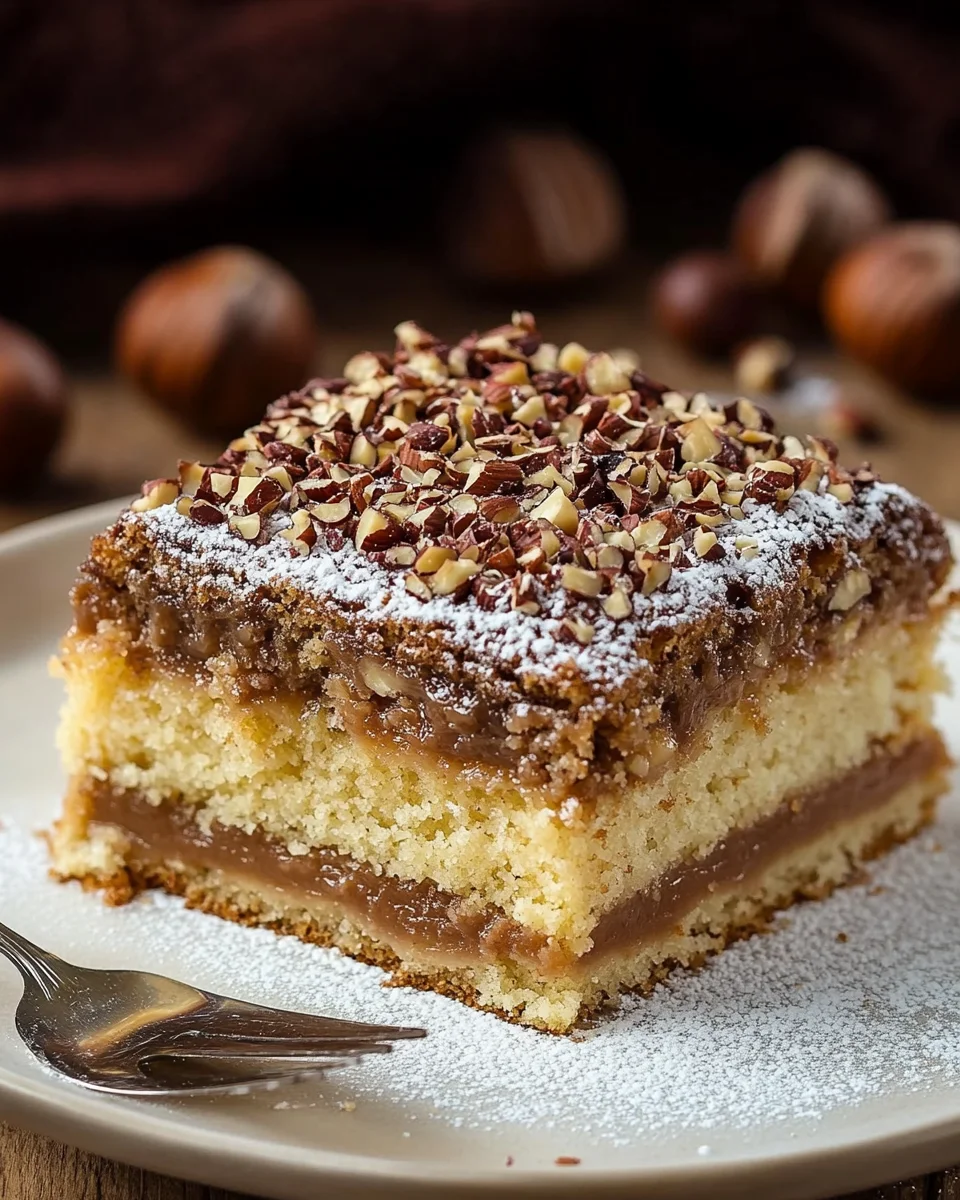 Nusskuchen mit Nougatcreme