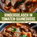 Rindergulasch in Tomaten-Sahnesoße 24 Pinterest Hidden Image