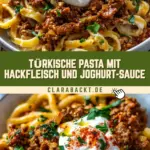 Türkische Pasta mit Hackfleisch und Joghurt-Sauce 18 Pinterest Hidden Image