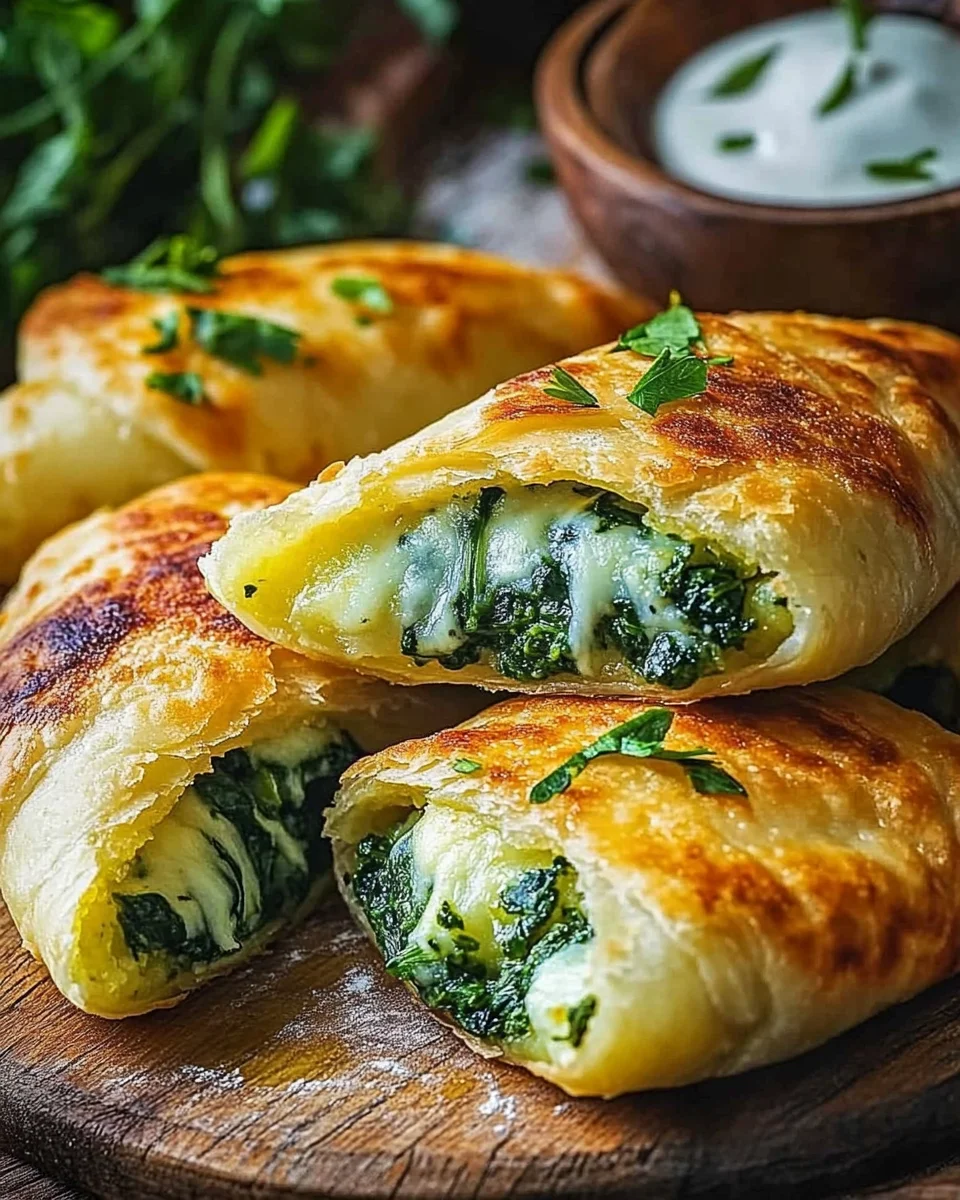 Vegane Kartoffeltaschen mit Spinat-Frischkäse-Füllung 25 Vegane Kartoffeltaschen mit Spinat-Frischkäse-Füllung