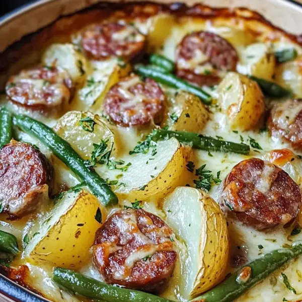 Wurst Bohne Kartoffel Auflauf